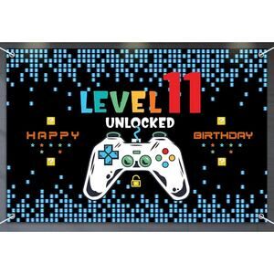 Gaming Birthday Banner Set 11 Years Old 6ft x 4ft